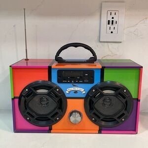 Retro Mini boombox Bluetooth speaker with FM radio
